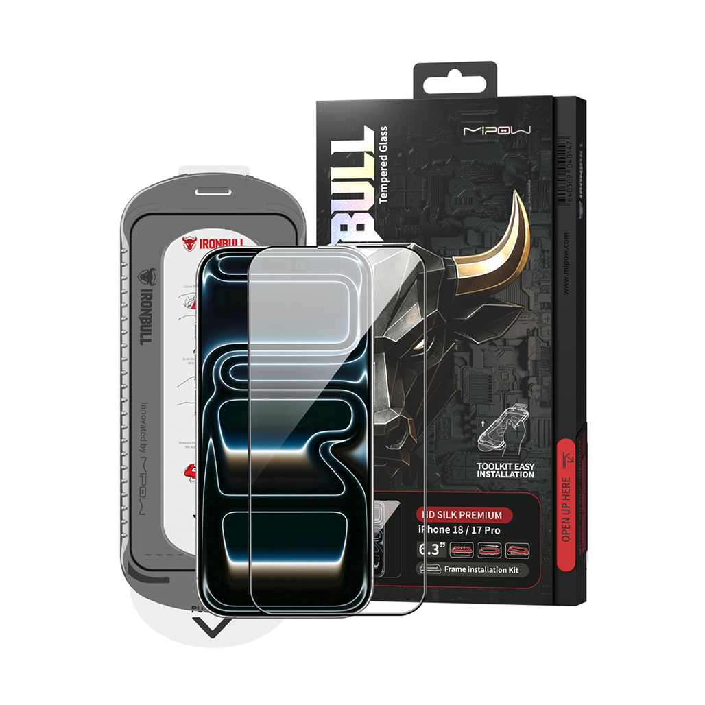 Dán kính cường lực màn hình iPhone 18 Pro/17 Pro Mipow full viền cao cấp