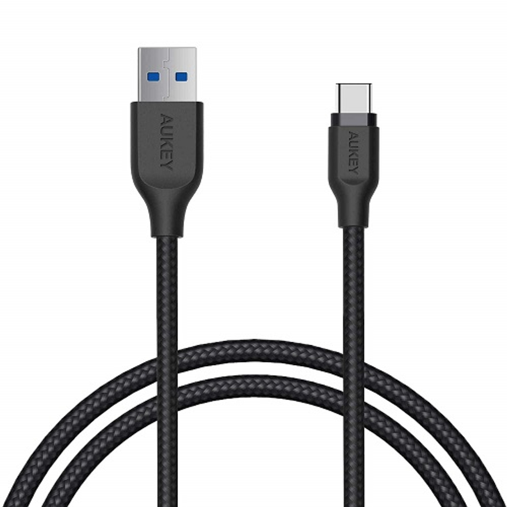 Cáp Aukey Usb - C 1.2M Bọc Sợi Nylon (Braided Nylon) Cb - Ac1 Cũ