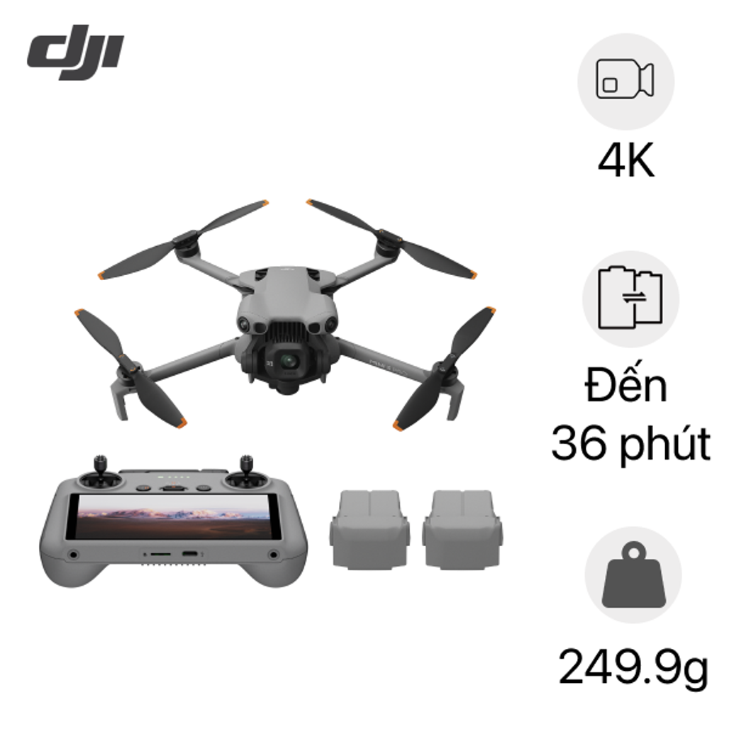 Flycam DJI dân dụng Mini 5 Pro Fly More Combo (DJI RC 2)