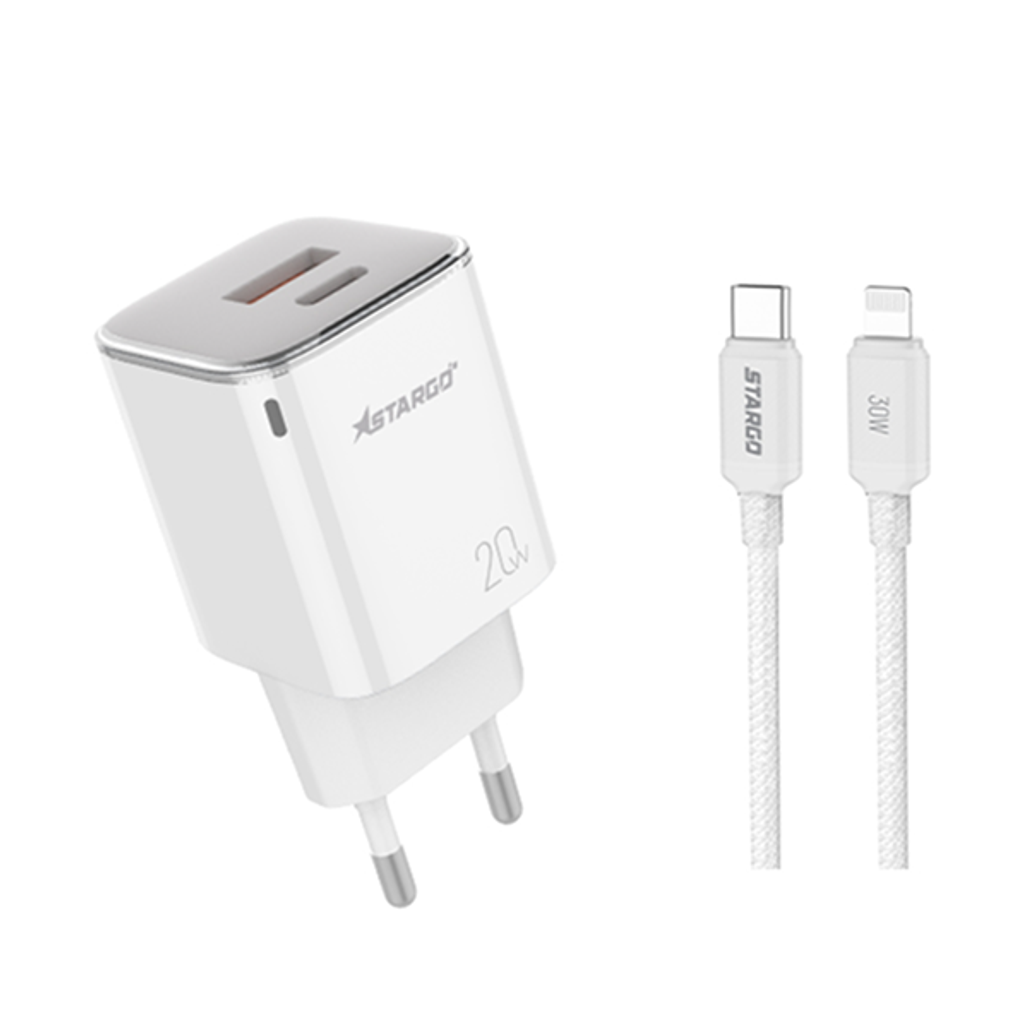 Sạc Stargo Onelink 1C1A 20W Kèm Cáp C - L Cl201