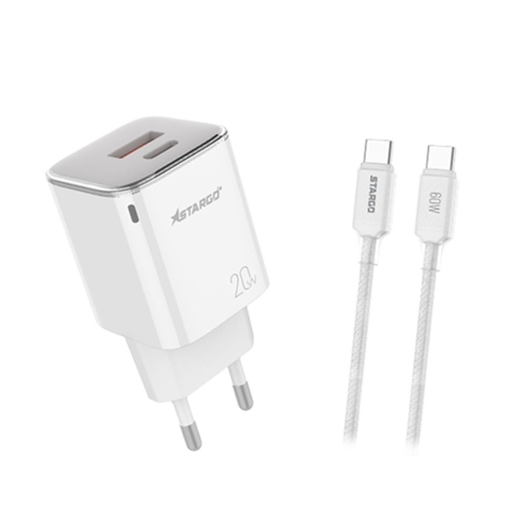 Sạc Stargo Onelink 1C1A 20W Kèm Cáp C - C Cc201