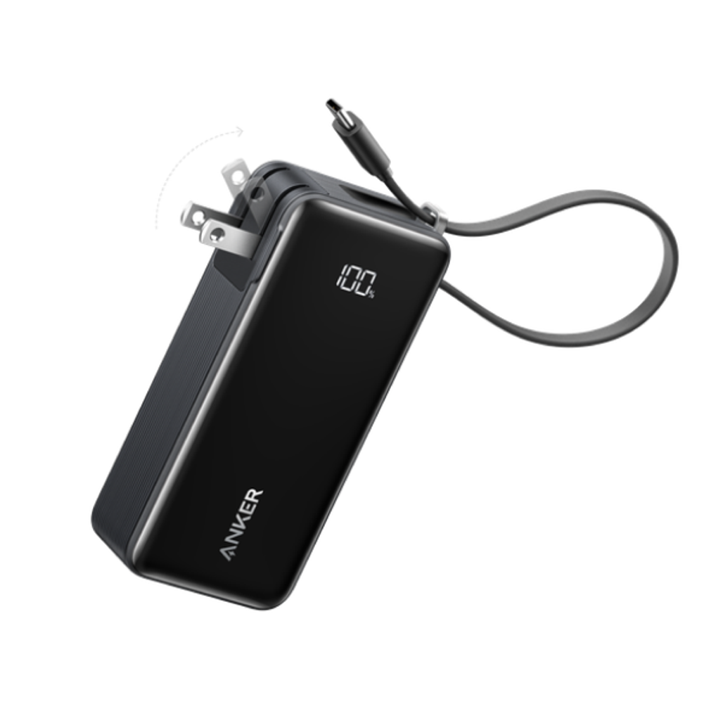 Pin Sạc Dự Phòng Anker 10000Mah 30W Tích Hợp Cáp Usb - C Có Chân Cắm A1637