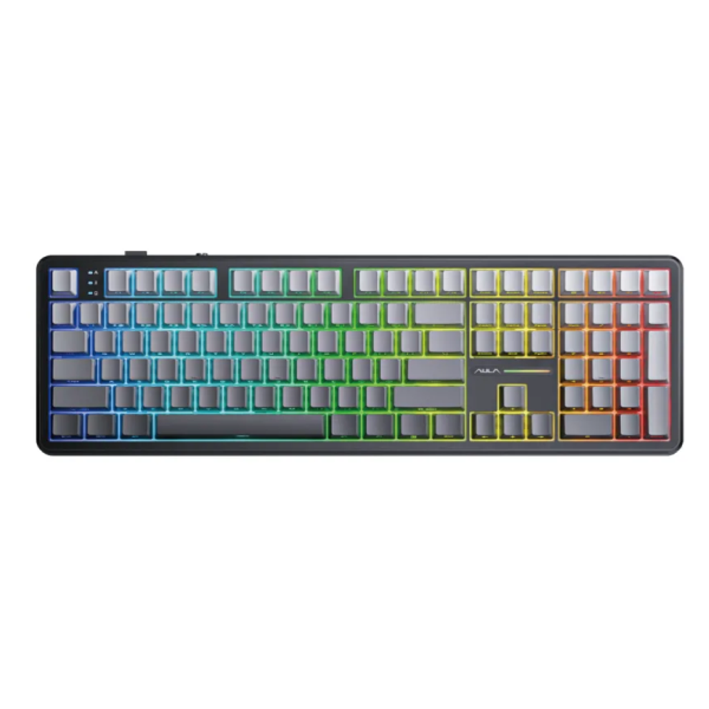 Bàn Phím Cơ Không Dây Aula F108 Xám Đen Gradient