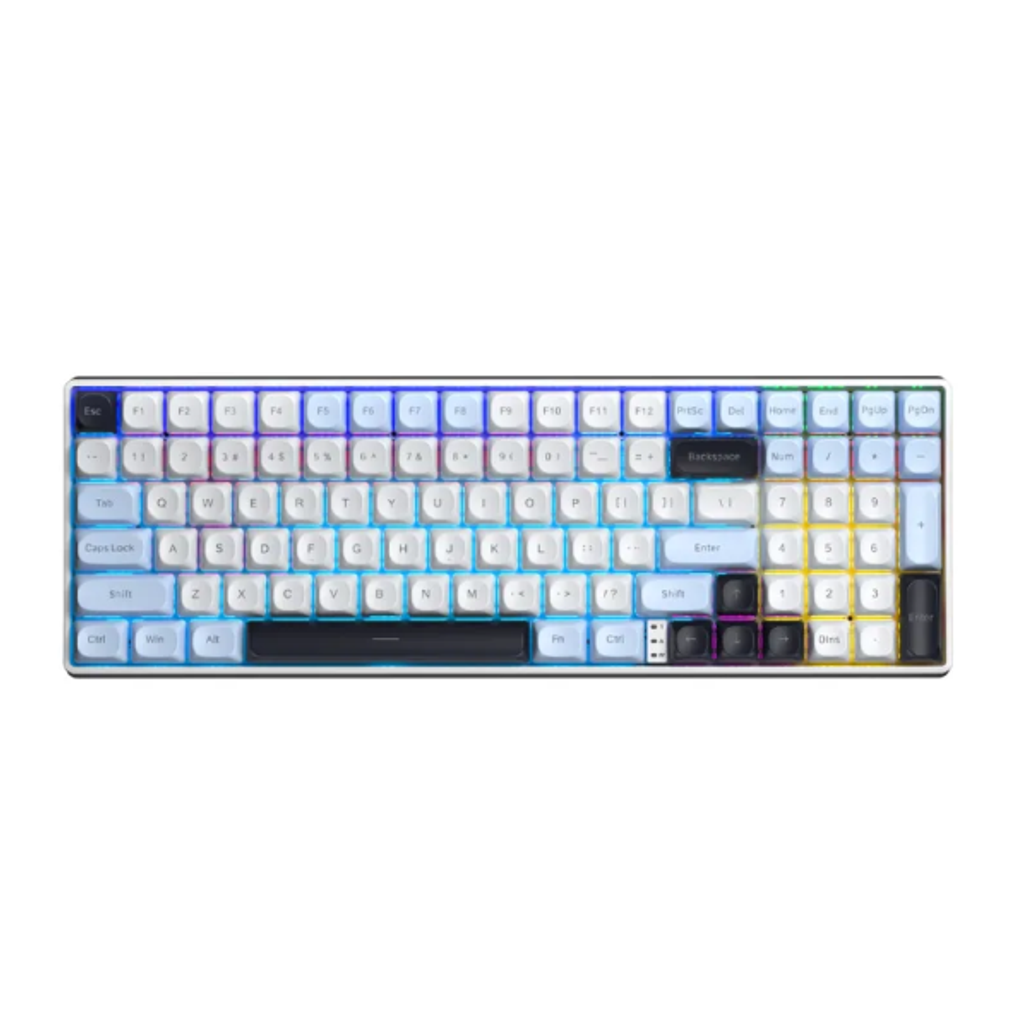 Bàn Phím Cơ Không Dây Aula S100 Pro Xanh Dương Trắng Tím Đậm