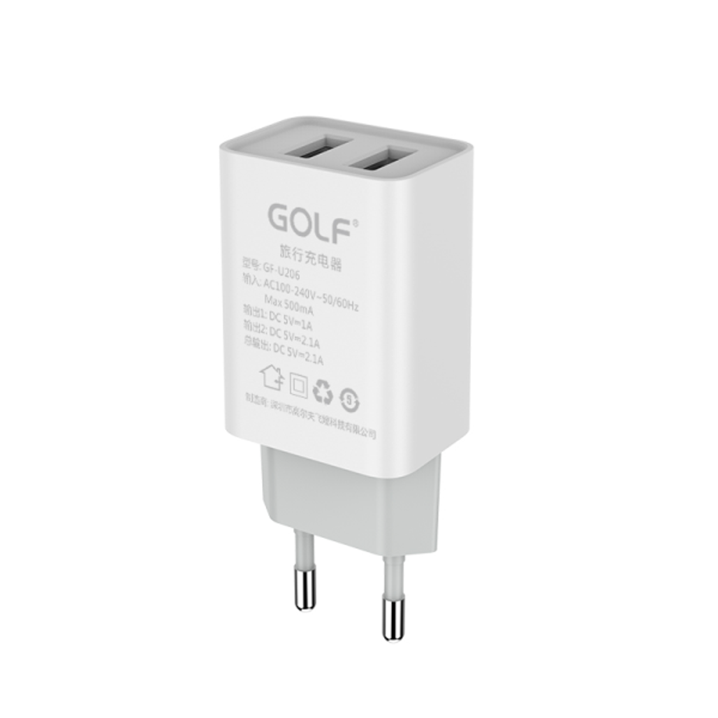 Củ Sạc Golf Gf - U206 2 Cổng Usb - A - Chính Hãng