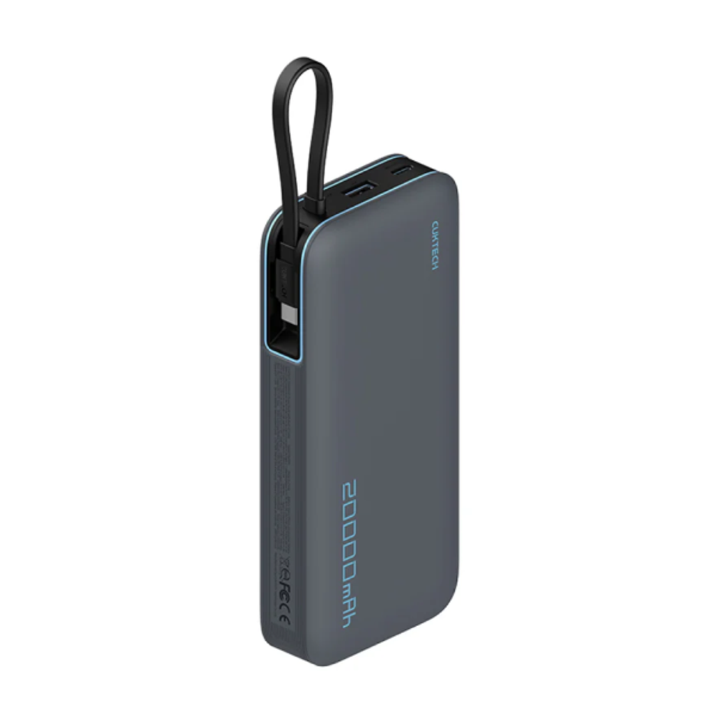Pin Dự Phòng Cuktech 1C1A 20000Mah 55W Tích Hợp Cáp Type - C (Cp25) Pb200N