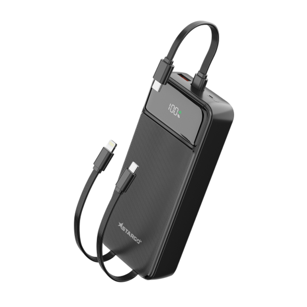 Pin Dự Phòng Stargo Gem Power 20000Mah 22.5W Tích Hợp Cáp 2C+1L