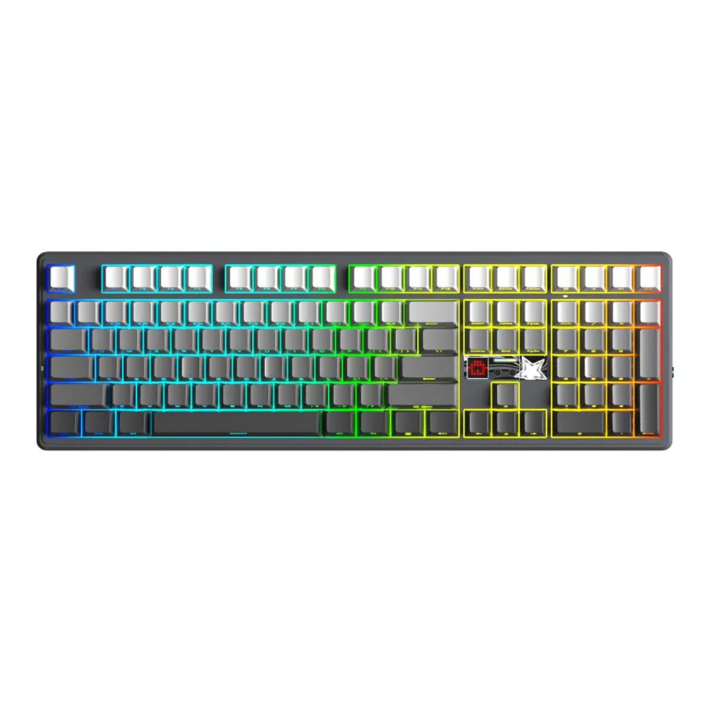 Bàn phím cơ không dây Aula F108 Pro V2 Xám Đen Gradient