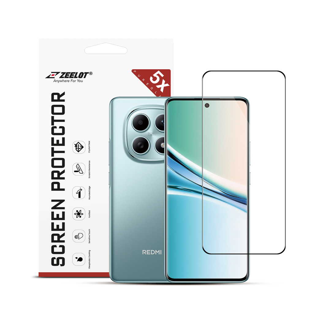 Dán Kính Cường Lực Màn Hình Xiaomi Redmi Note 15 Zeelot Solidsleek Full Viền Đen Cao Cấp