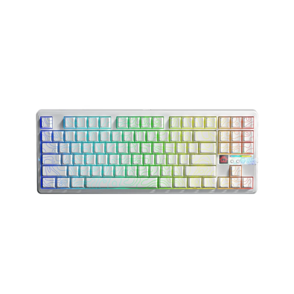 Bàn phím cơ không dây Aula F87 Pro V2 Trắng Contour