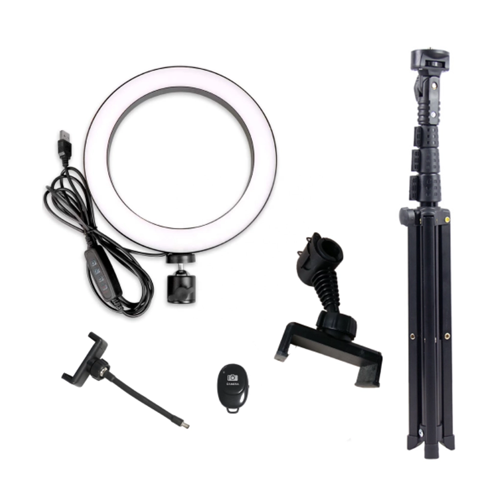 Giá Đỡ Điện Thoại Haiyuan Kiêm Đèn Livestream 10 Inch