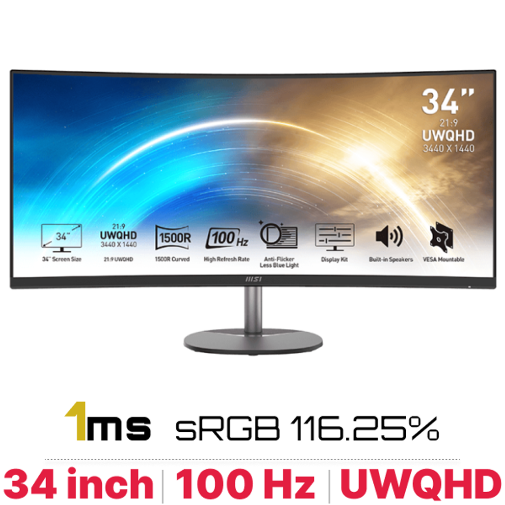Màn hình cong MSI Pro MP341CQ - Cũ Đẹp