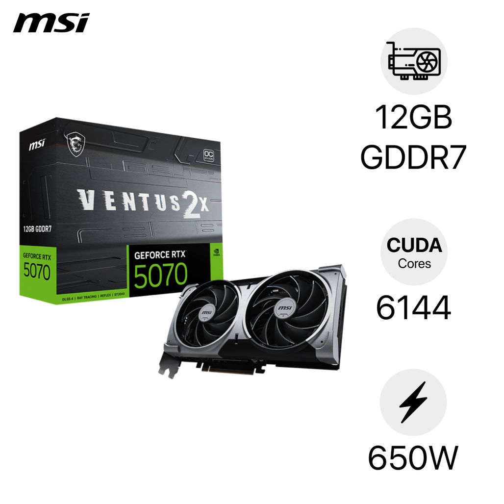 Vga Msi Geforce Rtx 5070 12Gb Ventus 2X Oc