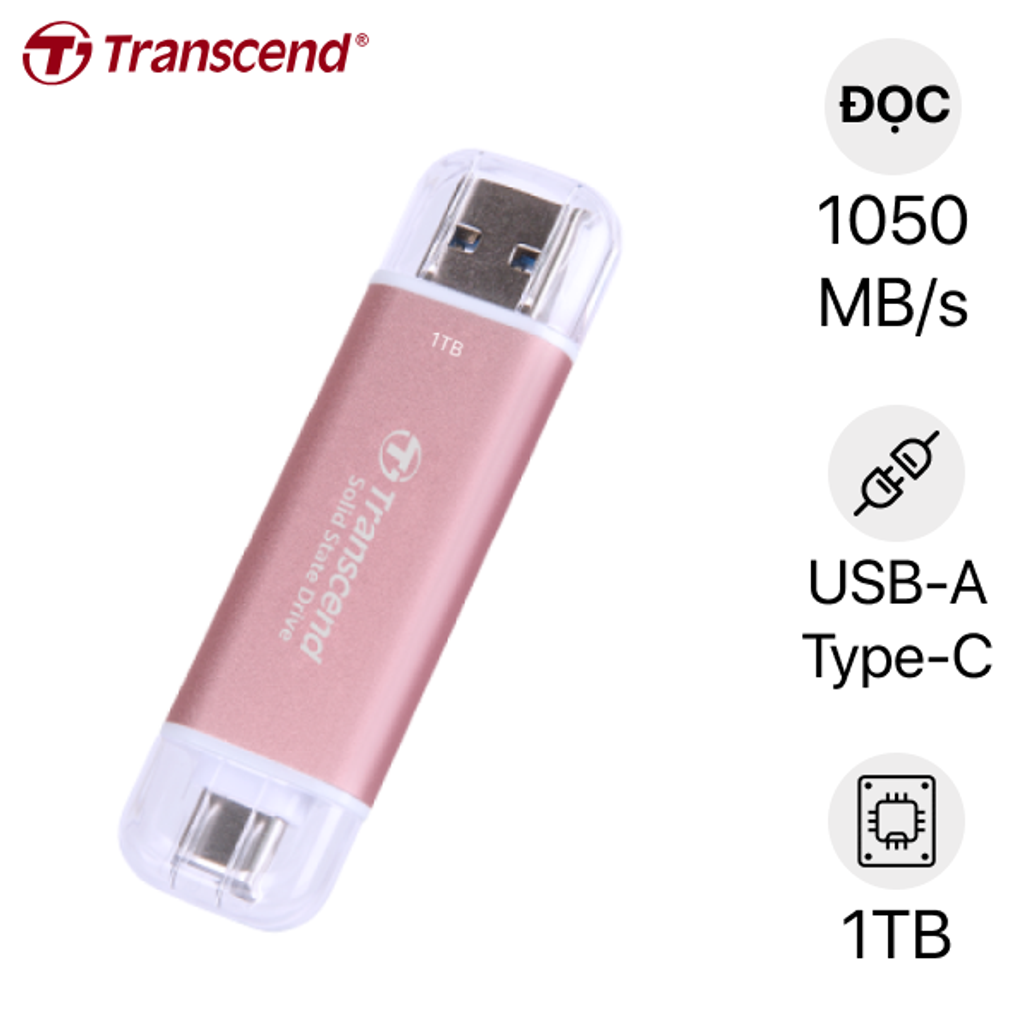 Ổ cứng di động SSD Transcend ESD310P 1050MB/s 1TB