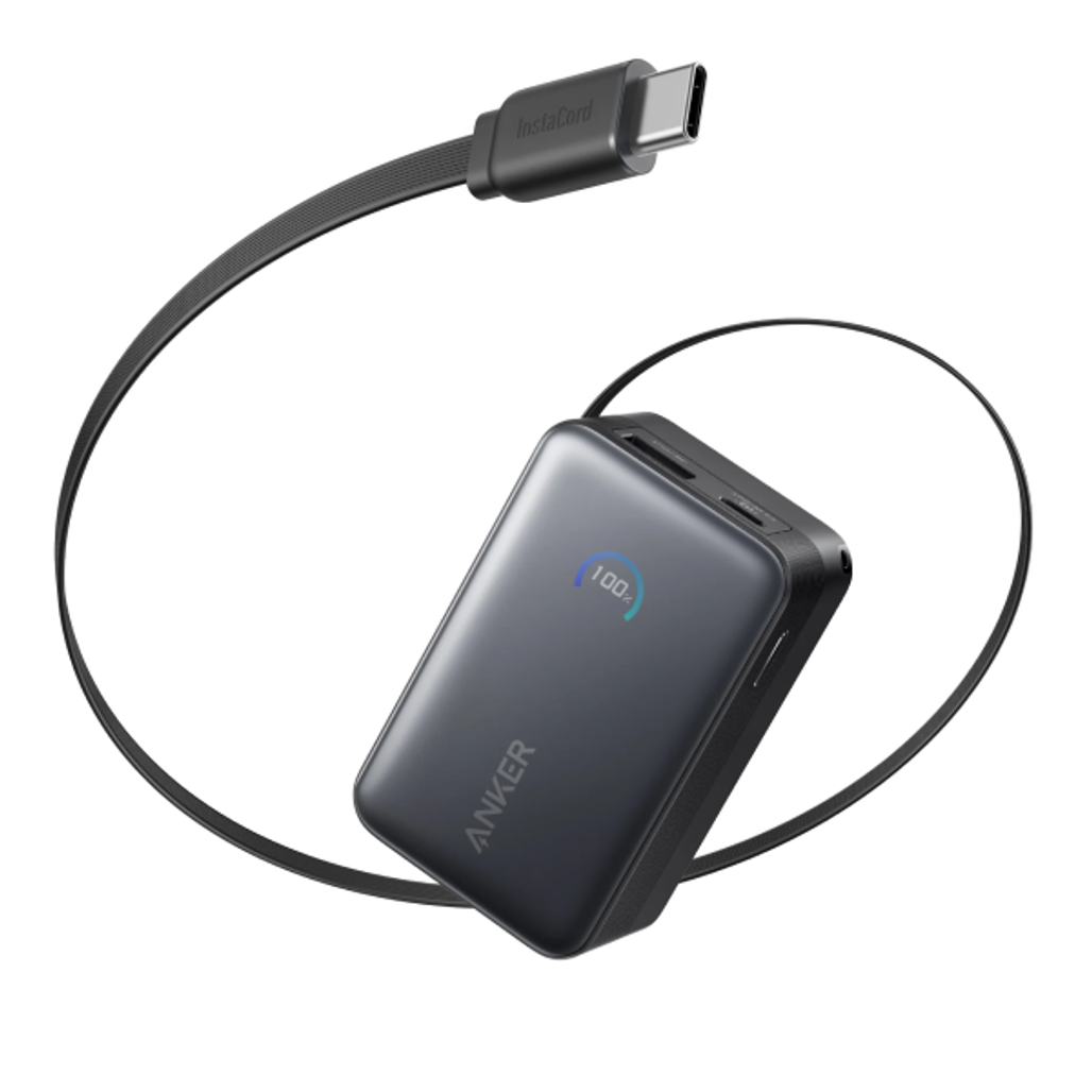 Pin Sạc Dự Phòng Anker Nano 10000Mah 45W 1C1A Tích Hợp Cáp Usb - C A1638