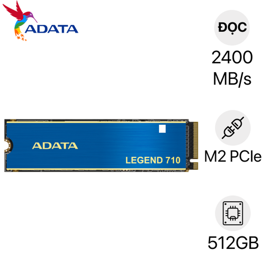 Ổ Cứng SSD ADATA LEGEND 710 512GB PCIe Gen3 x4 M.2 2280