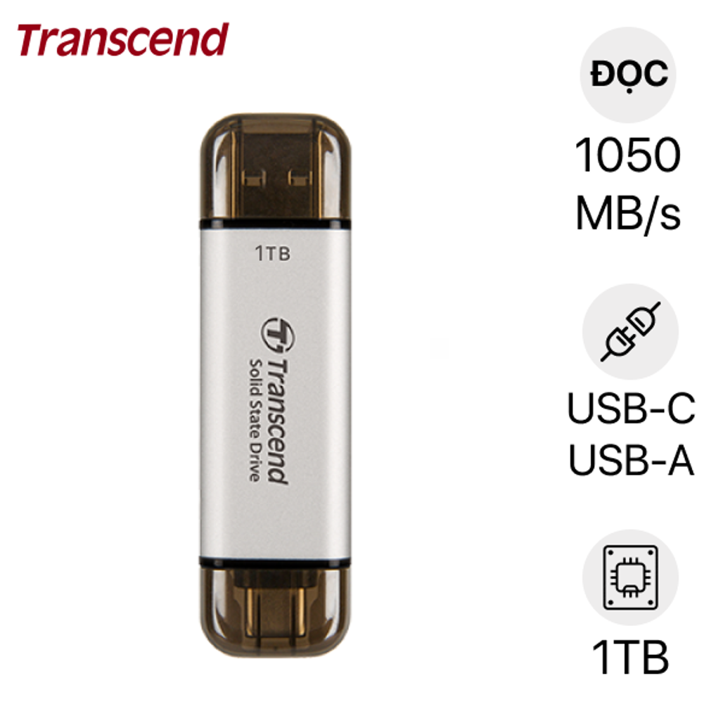 Ổ cứng di động SSD Transcend ESD310S 1050MB/s 1TB