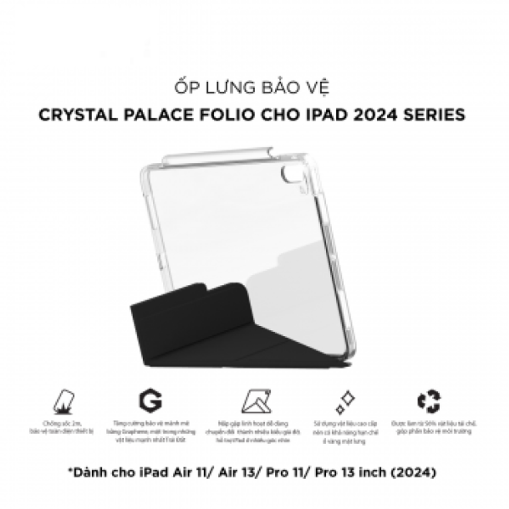 Zagg Ipad Air 11 (M2/M3) Ốp Lưng Crystal Palace Folio