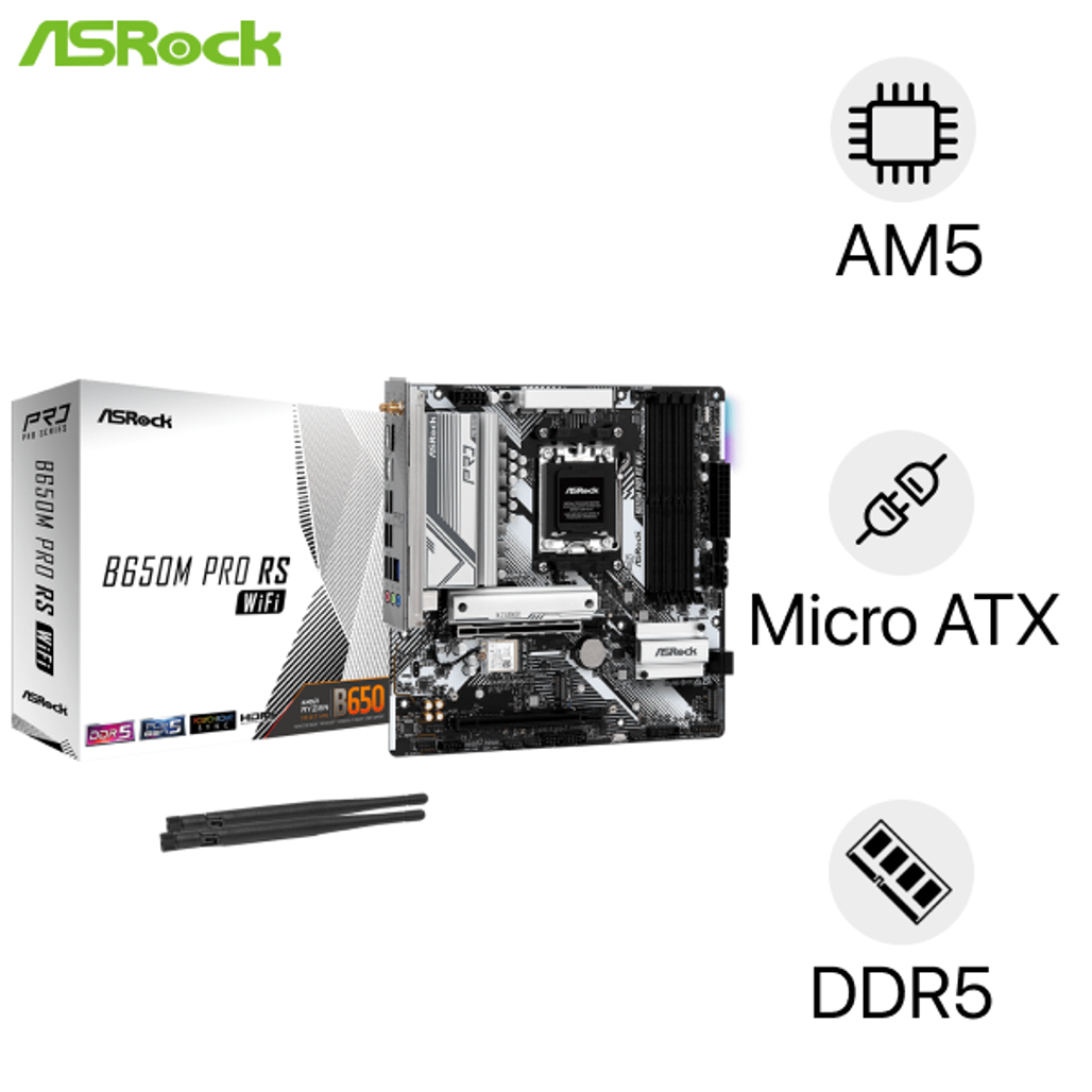 Mainboard ASRock B650M Pro RS WiFi D5