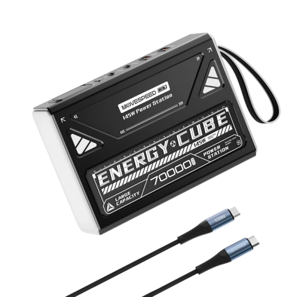 Pin Dự Phòng Movespeed 70000Mah 145W 2C2A Tích Hợp Màn Hình - Đèn Pin Led - Sos Mode Z70Promax