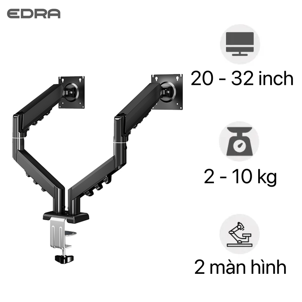 Giá treo màn hình máy tính E-DRA EMA7305PD 20 - 32 inch