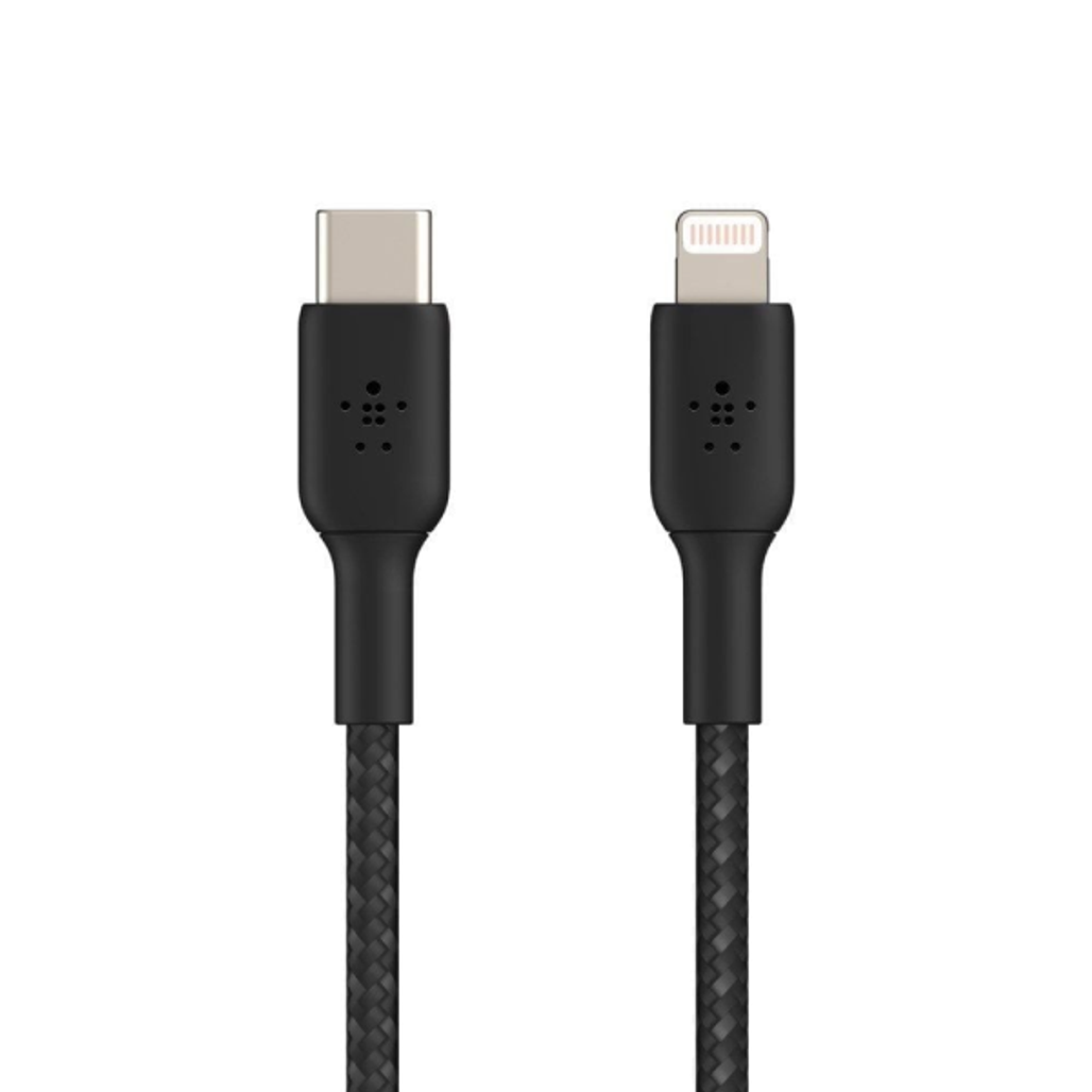 Cáp Belkin Usb - C To Lightning Boost Charge Mfi 30W Vỏ Dù - Đen