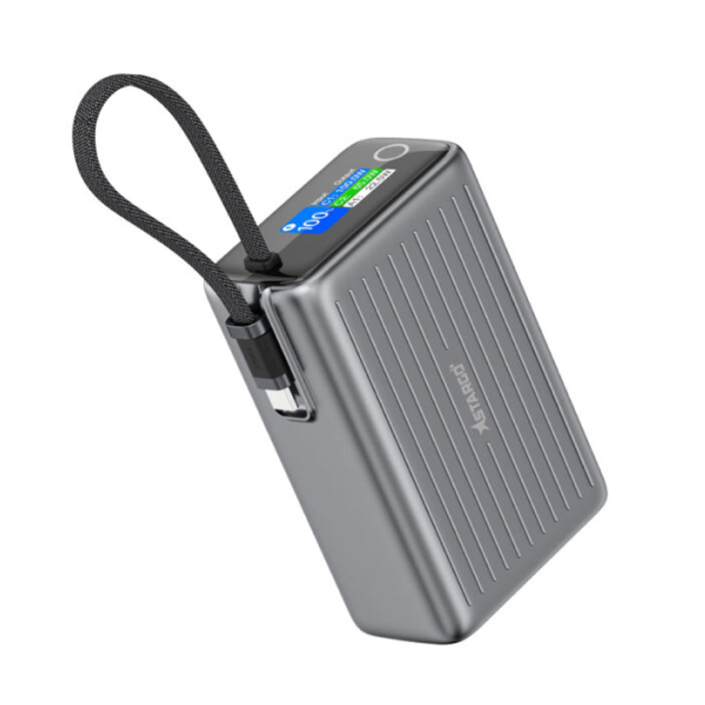 Pin sạc dự phòng StarGO Hypercharge 25000mAh 100W tích hợp màn hình + cáp Type-C