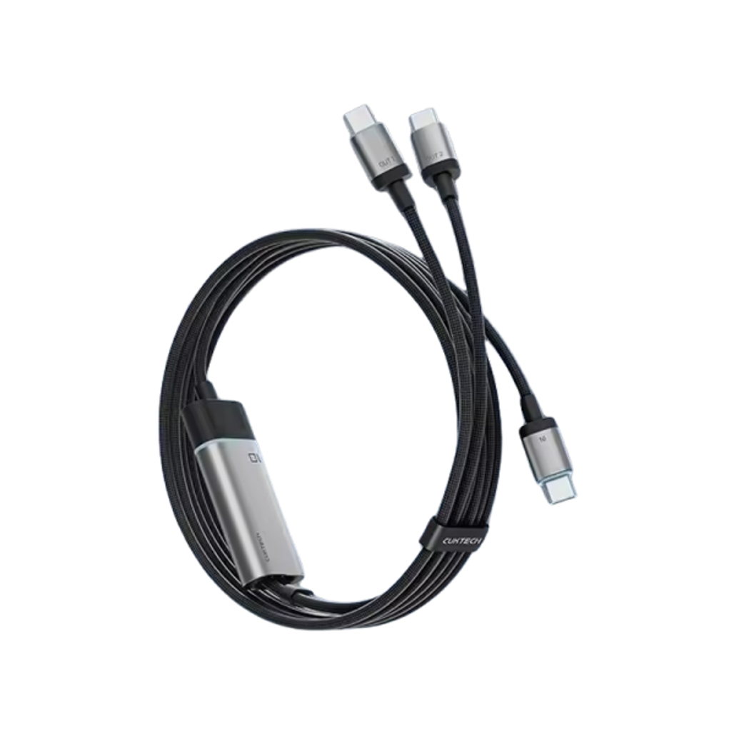 Cáp Cuktech Từ Tính Type - C To 2 Đầu C 5A 100W Dài 1.35M C2C515