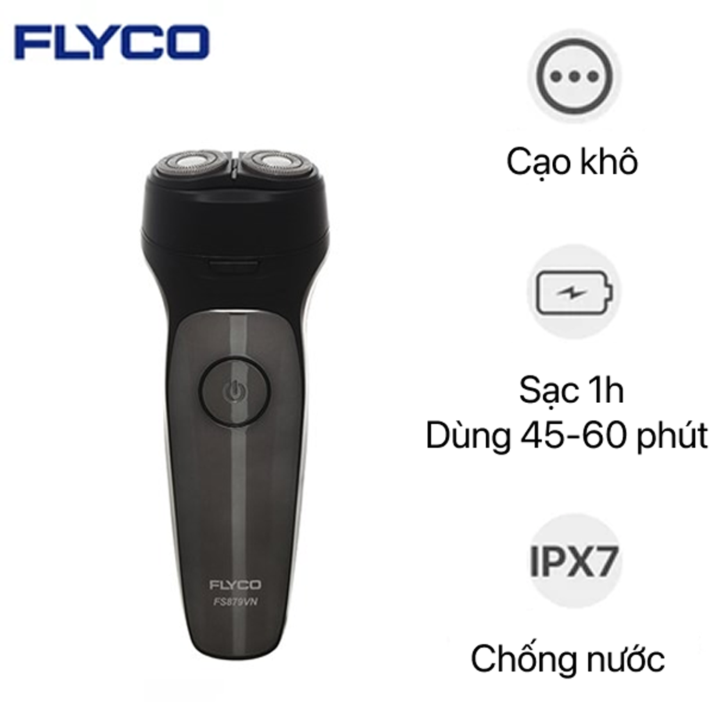 Máy Cạo Râu 2 Lưỡi Flyco Fs879Vn