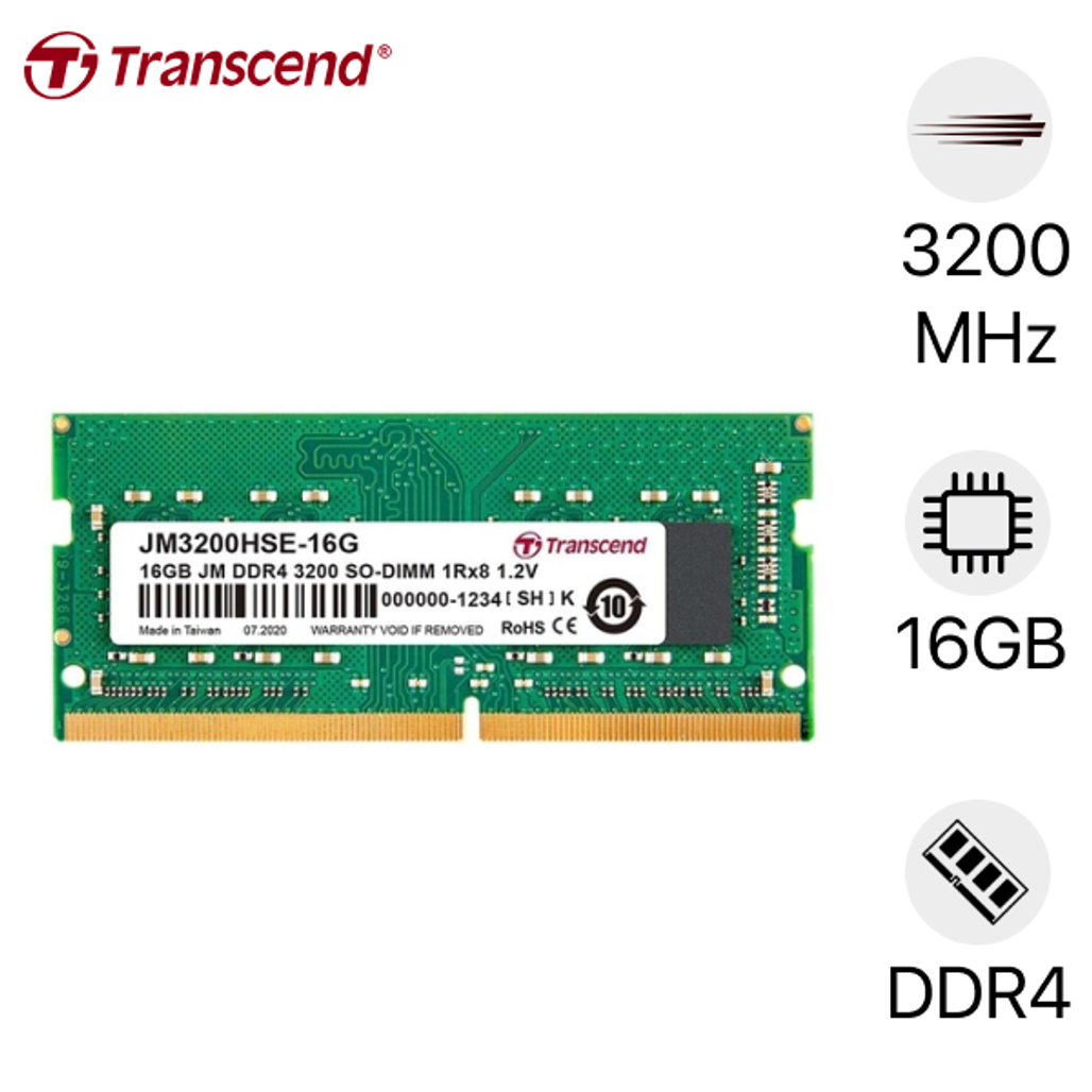 RAM Laptop Transcend JM3200JSB-16GB DDR4 16GB 3200MHz