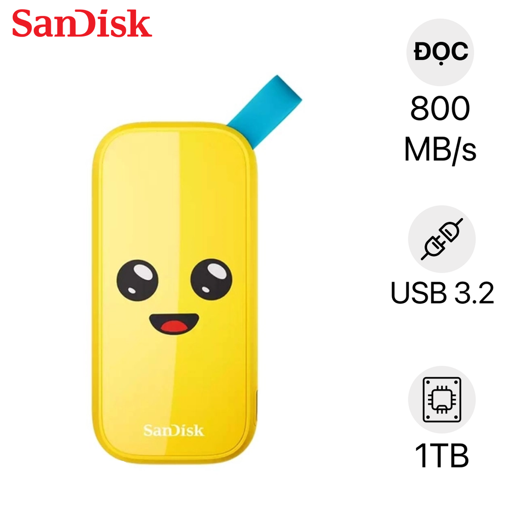 Ổ Cứng Di Động Sandisk Fortnite Peely Edition Sdssde30 - 1T00 - G25F 1Tb
