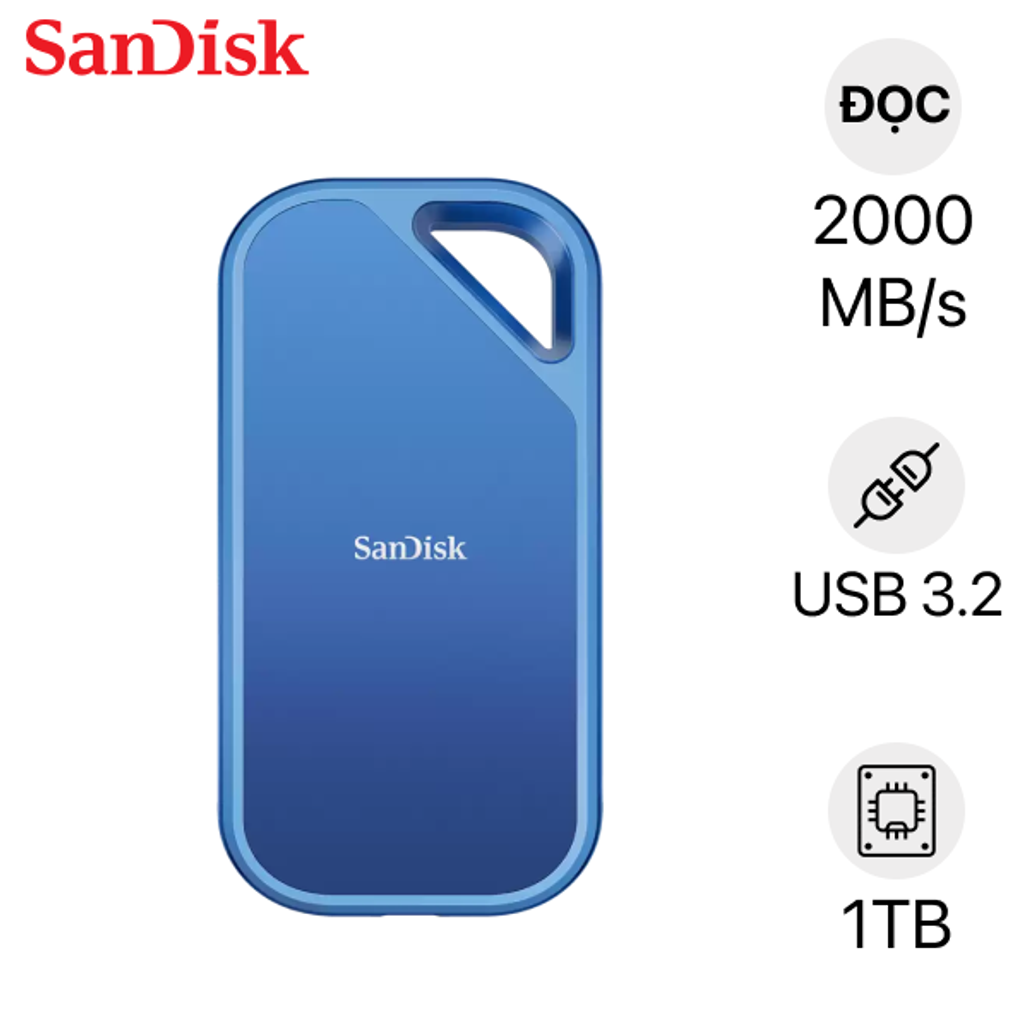 Ổ cứng di động SSD SanDisk Creator Pro Portable 2000MBs 1TB