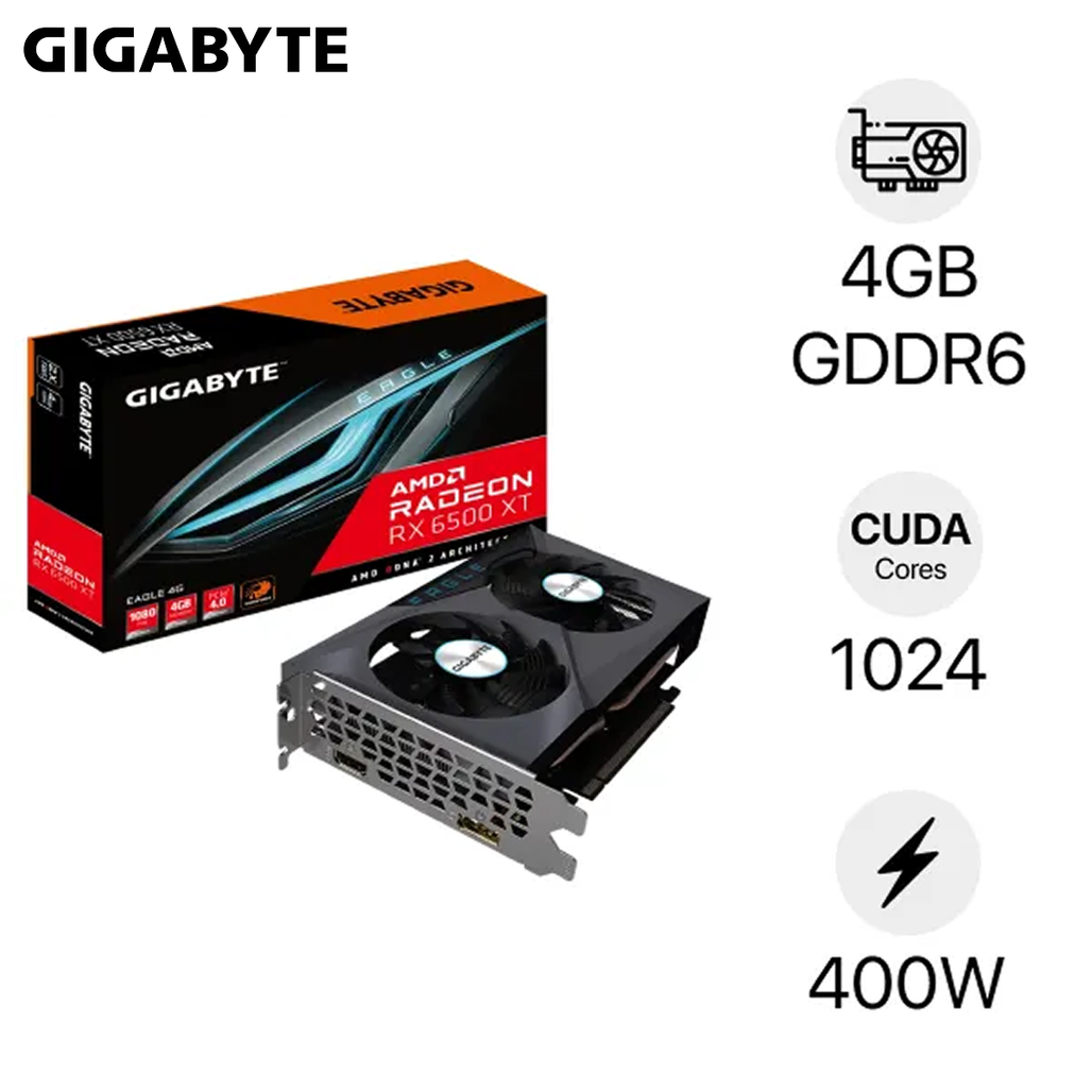 VGA Gigabyte Radeon RX 6500 XT Eagle 4GB GV-R65XTEAGLE-4GD