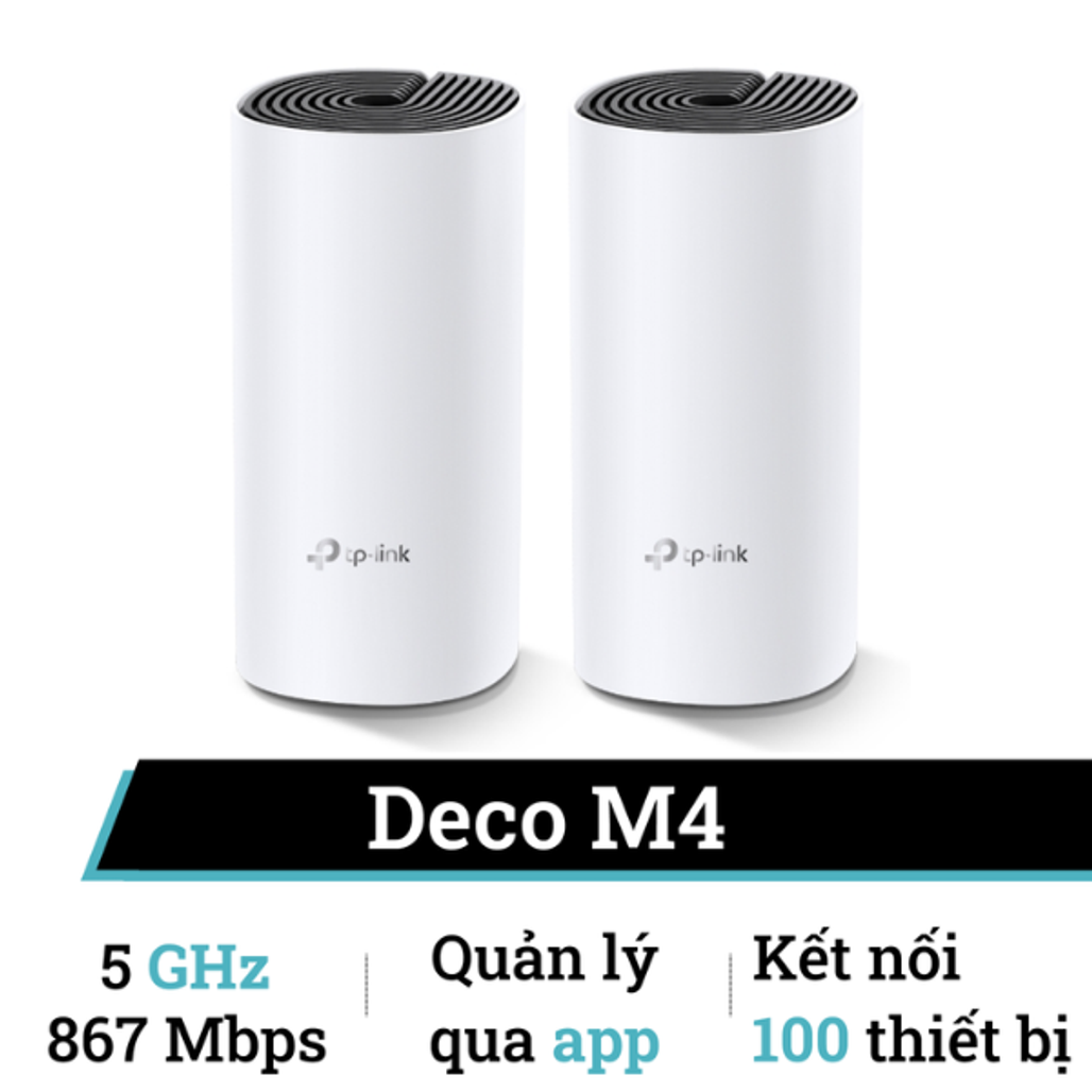Bộ Phát Wifi Mesh Tp - Link Deco M4 Ac1200 Mu - Mimo 1 - Pack - Hàng Chính Hãng