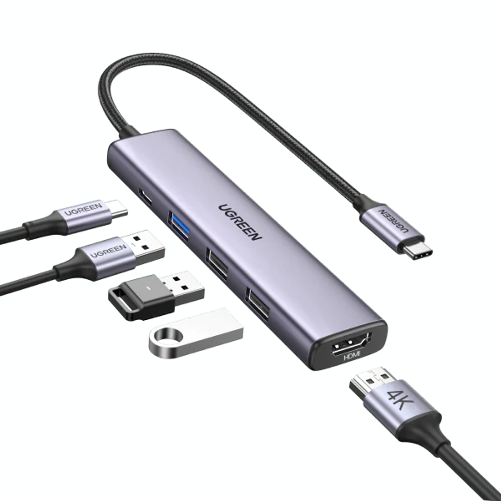 Hub Chuyển Đổi Ugreen Usb - C 5 In 1 Cm478 15495 - Cũ