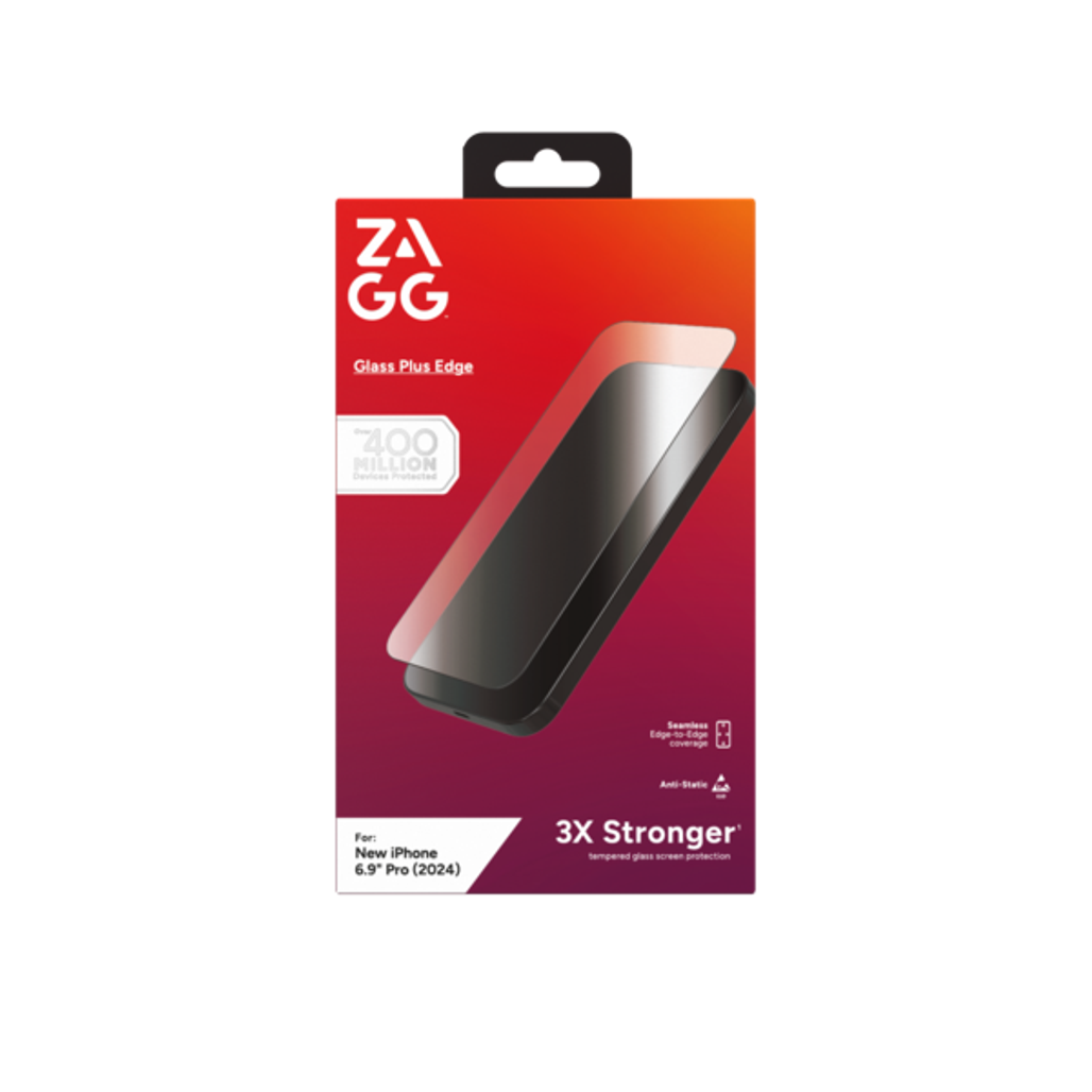 Dán kính cường lực màn hình iPhone 16 Pro Max Zagg Plus Edge Full