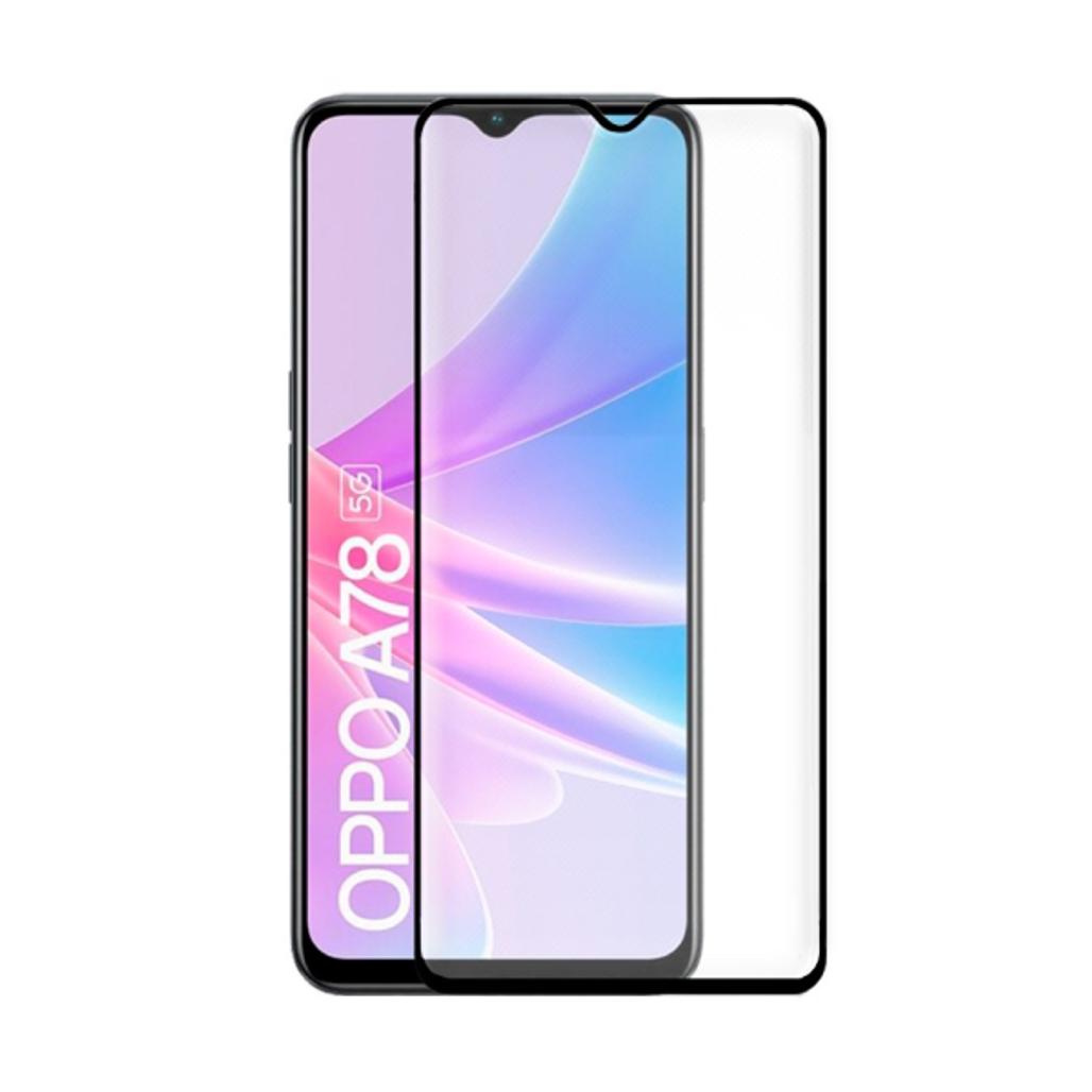 Oppo A78 Dán Kính Cường Lực Full Màn Đen