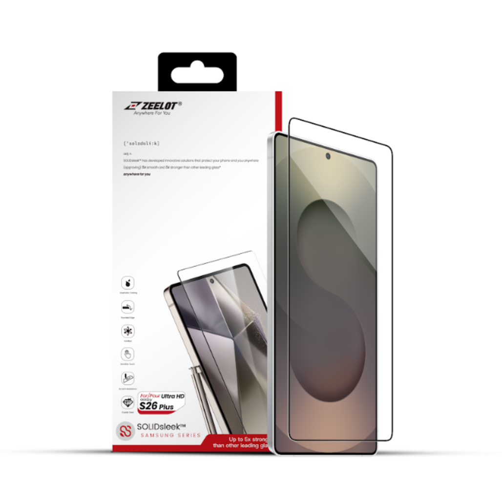 Dán kính cường lực màn hình Samsung Galaxy S26 Plus Zeelot Solidsleek Full viền…