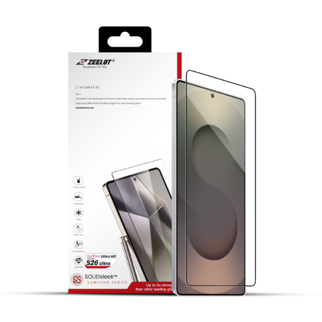 Dán kính cường lực màn hình Samsung Galaxy S26 Ultra Zeelot Solidsleek Full…
