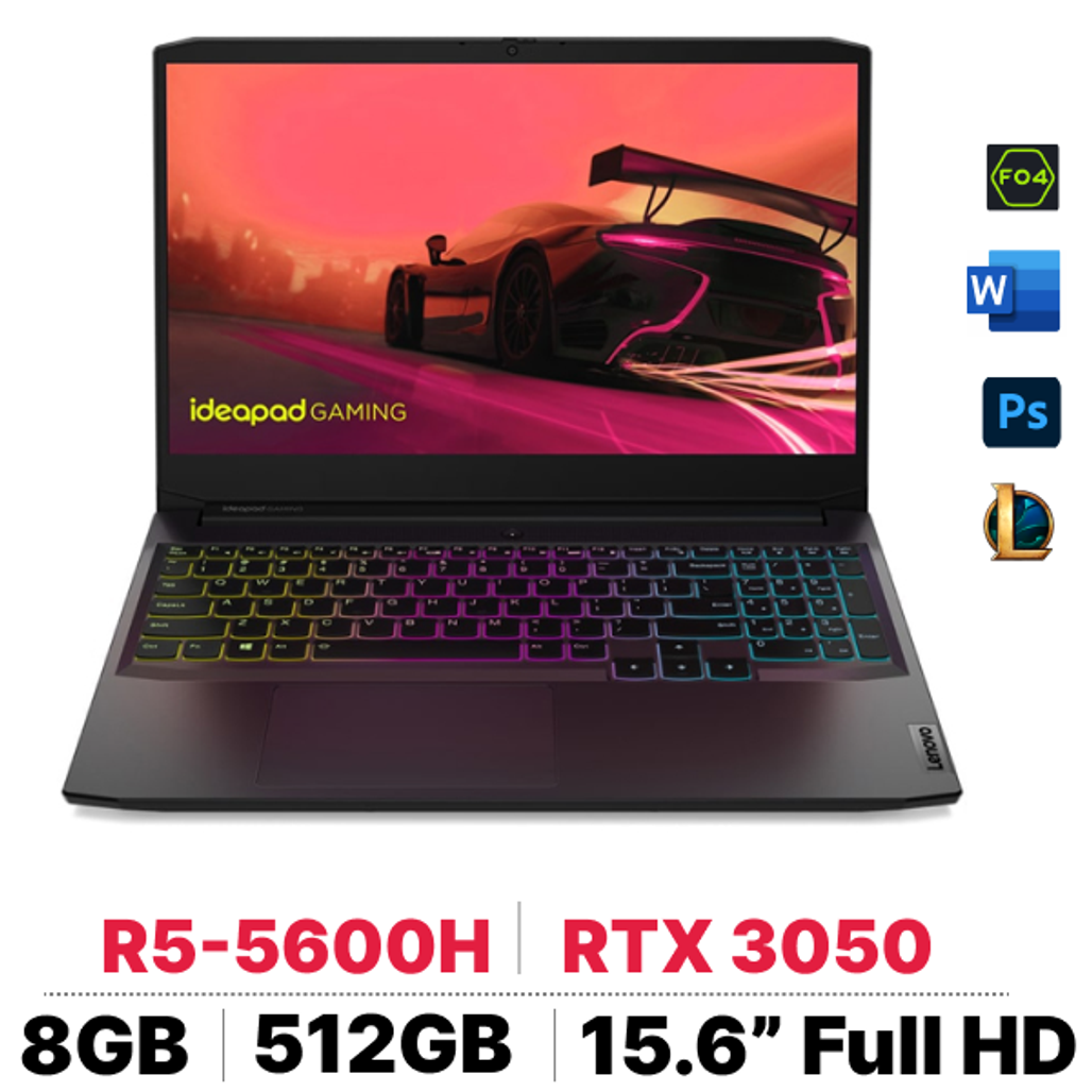 Laptop Lenovo Ideapad Gaming 3 15Ach6 82K2008Wvn - Cũ Trầy Xước