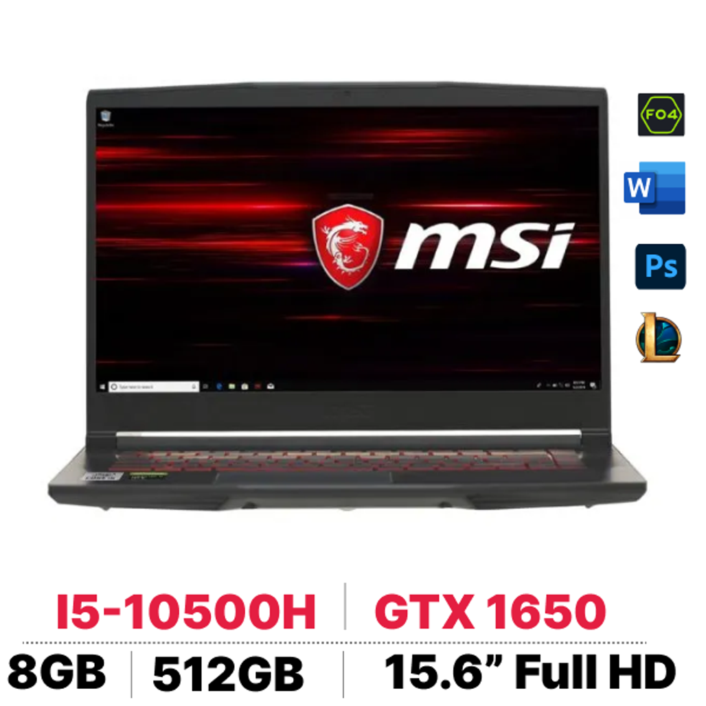 Laptop Msi Gaming Gf63 10Sc - 622Vn - Cũ Trầy Xước