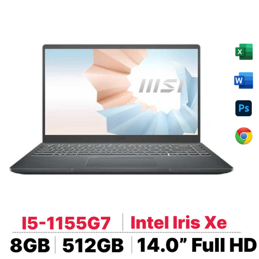 Laptop Msi Modern 14 B11Mou - 1034Vn - Cũ Trầy Xước 