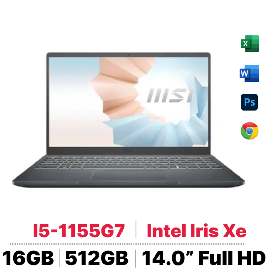 Laptop Msi Modern 14 B11Mou - 852Vn - Cũ Trầy Xước
