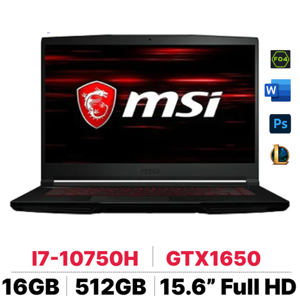 Laptop Msi Gaming Gf63 Thin 10Sc - 020Vn - Cũ Đẹp