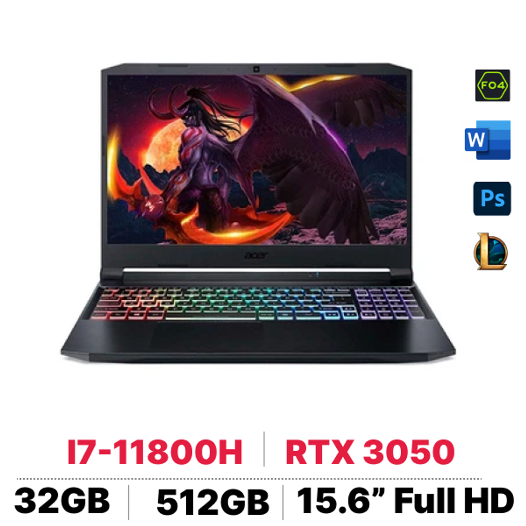 Laptop Acer Gaming Nitro 5 Eagle An515 - 57 - 71Vv Nh.qensv.005 - Cũ Trầy Xước 