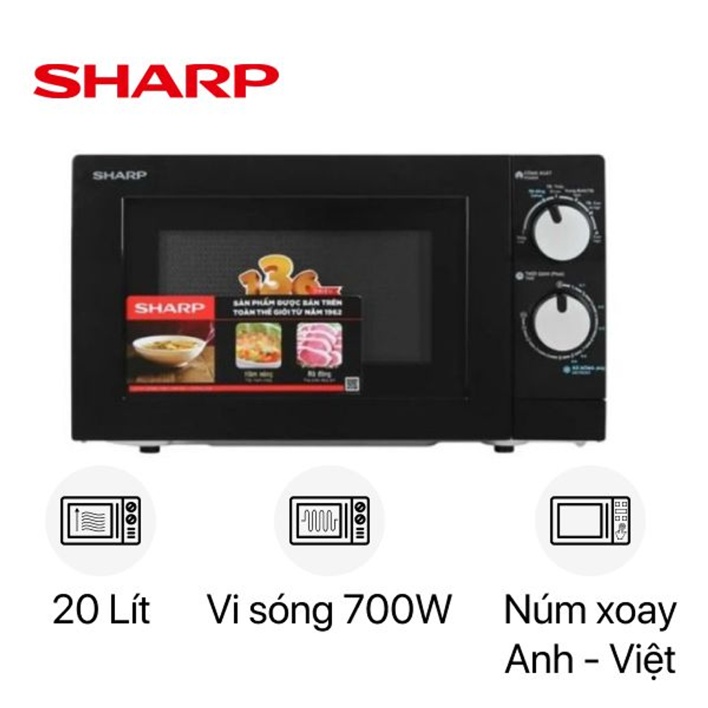 Lò Vi Sóng Cơ Không Nướng Sharp R - 208Vn - Ws 20L