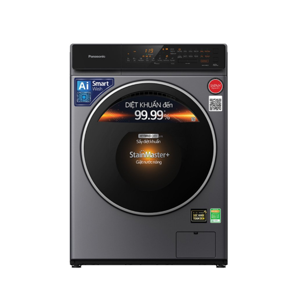 Máy Giặt Sấy Panasonic Cửa Ngang Giặt 10Kg - Sấy 2Kg 2022 (Na - V10Fc1Lvt)