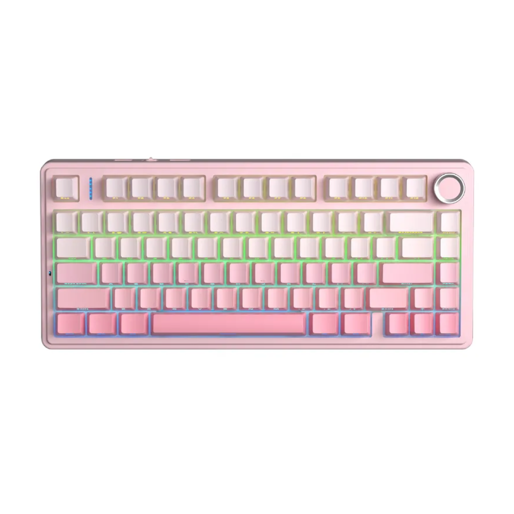 Bàn phím cơ không dây AULA F75 Hồng Gradient