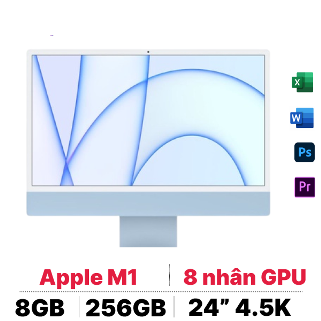 iMac 24 2021 M1 8GPU 8GB 256GB - Cũ Đẹp