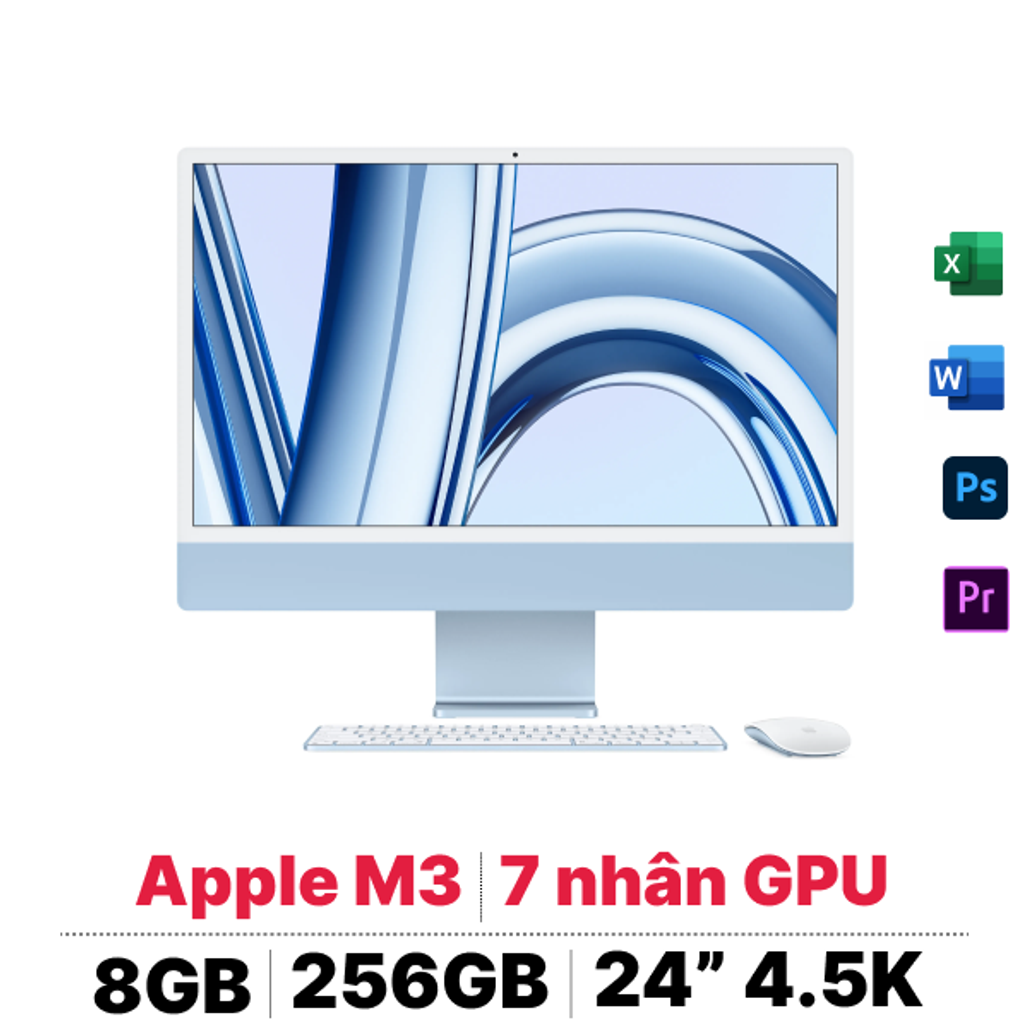iMac M3 24 inch 8GB 256GB 8GPU - Cũ Đẹp